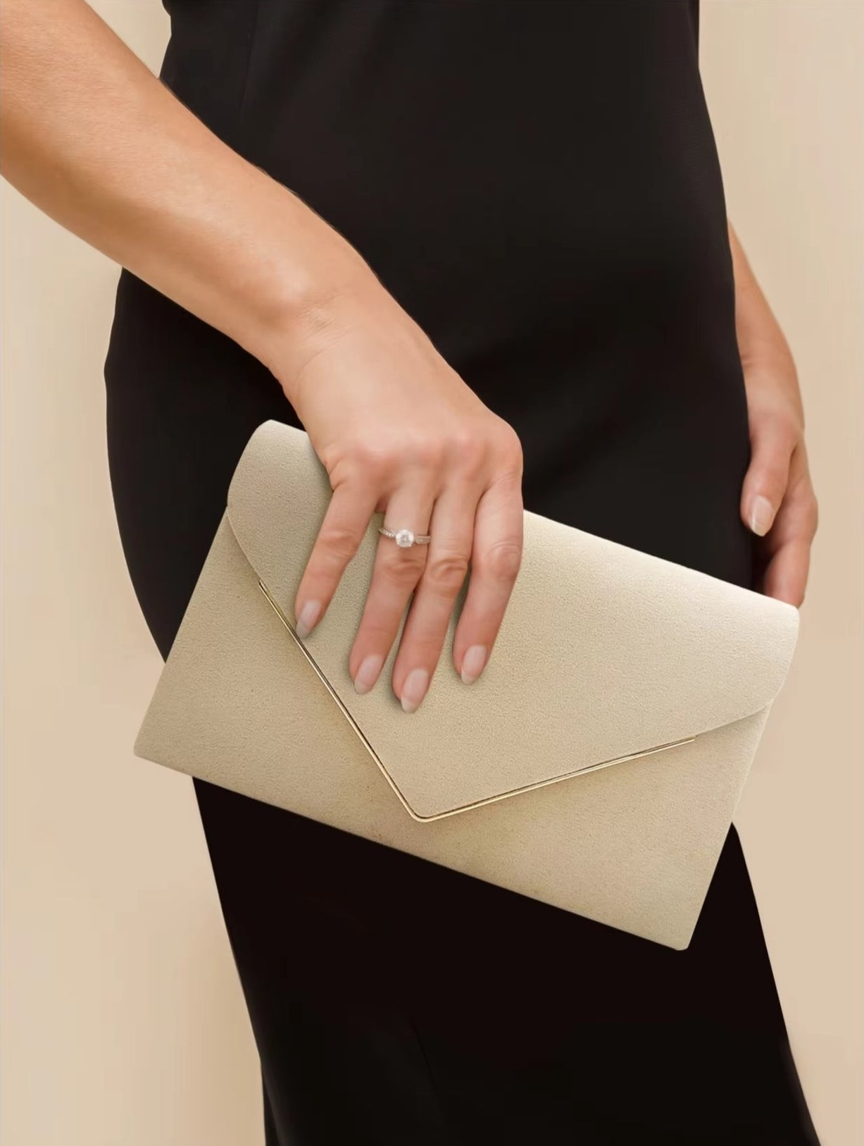Fluwelen Clutch Avondtasje Suède Stijl Elegant