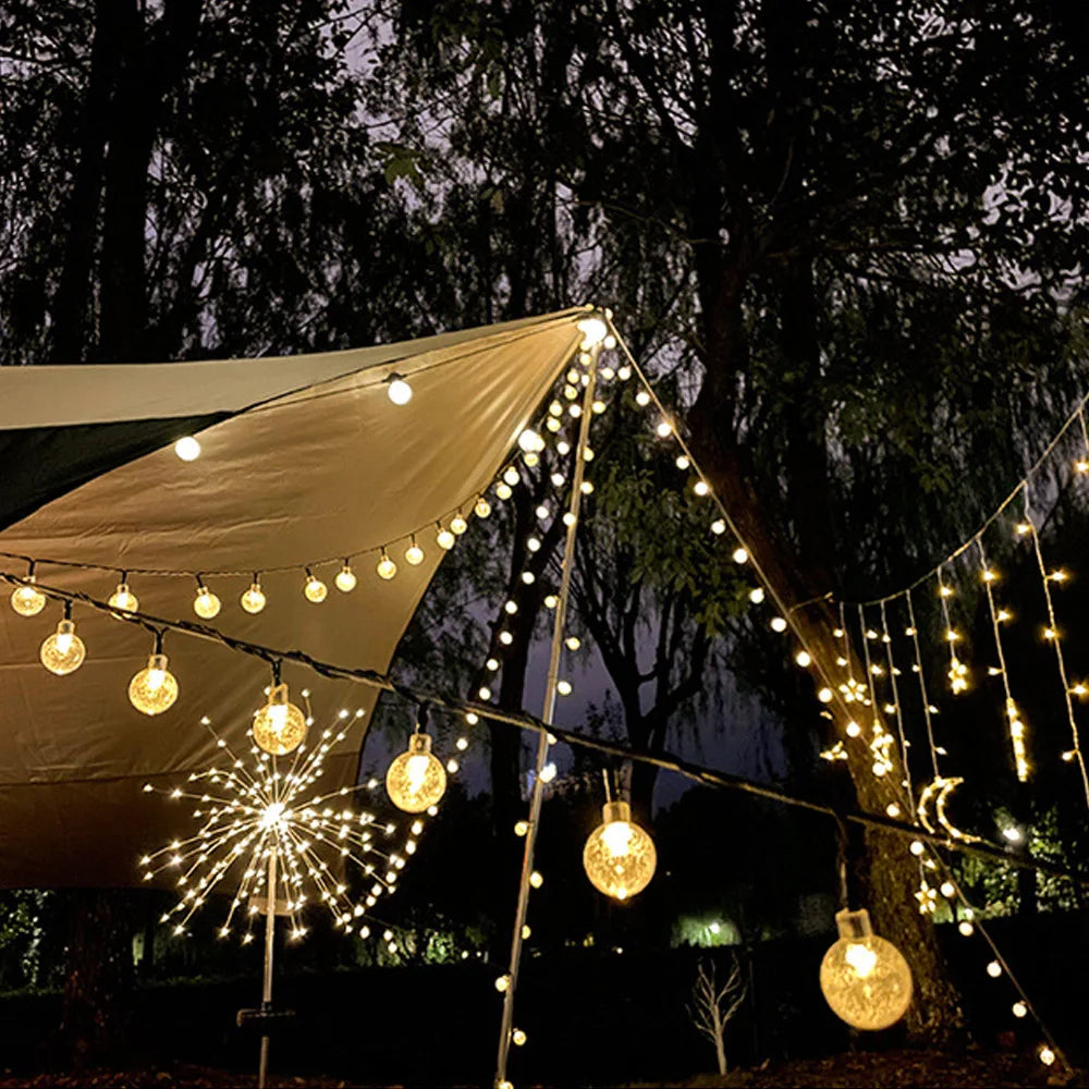 Zonne-energie Fonkelende Tuinverlichting 10 Meter LED Snoer Waterdicht IP65 Buitenverlichting Sfeerlampen voor Tuin Terras en Balkon