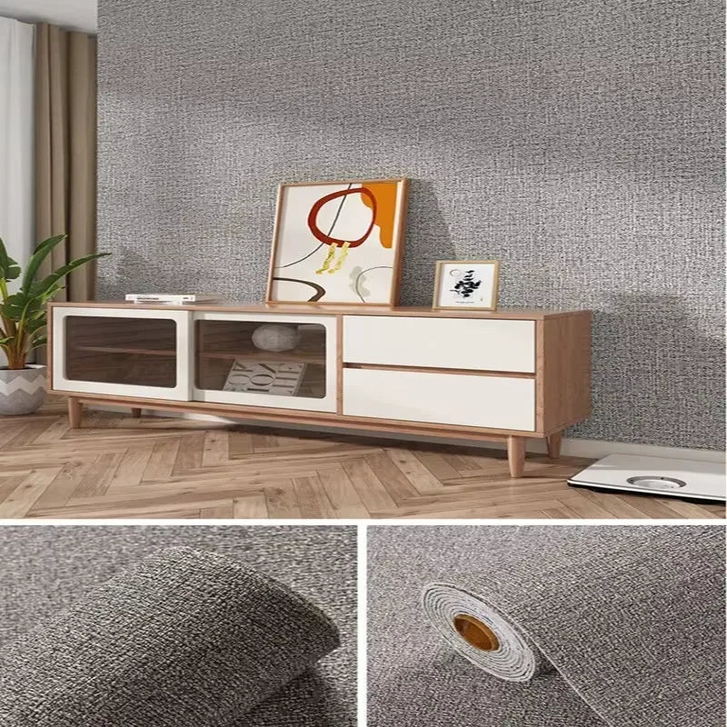 Zelfklevend Behang Linnen 3D 50cm Diatoom Wandpaneel Woonkamer Slaapkamer Muurdecoratie Zelfklevend Schuim Wandbekleding Rol