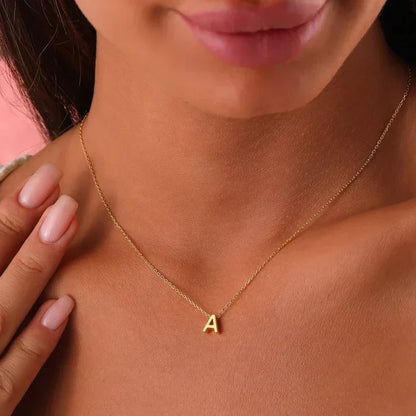 Minimalistische Letter Initiaal Ketting – Edelstaal met Verstelbare Ketting – Personaliseerbaar – Elegant voor Dagelijks of Feestelijk
