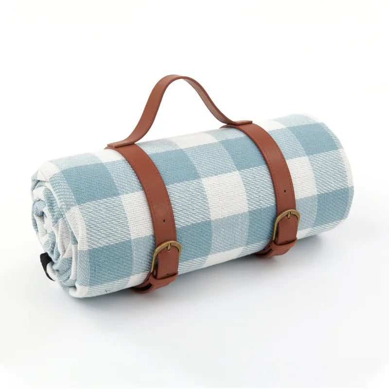 Picknickdeken Waterdicht Geruit Met Draagriem 150x200 Of 200x200 cm
