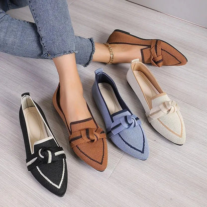 Ballerina Flats met Strik Detail Rood