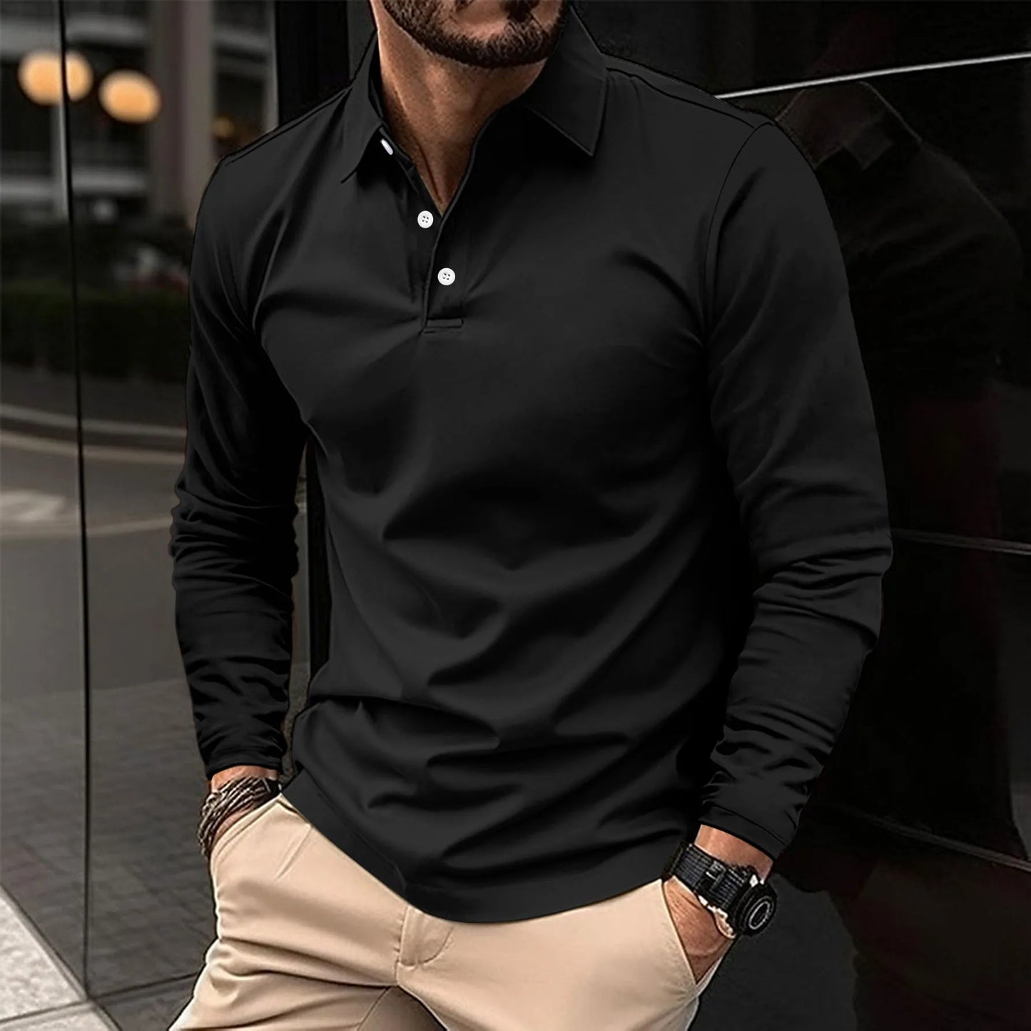Mannen Polo Shirt Klassiek Wolfgang Wit Blauw