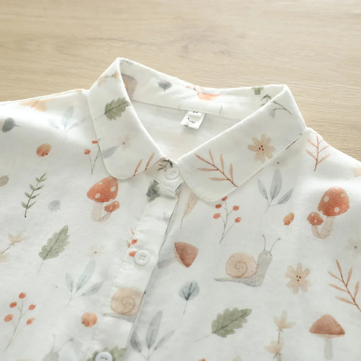 Paddenstoelen Blouse Met Mori Print Uniek Design