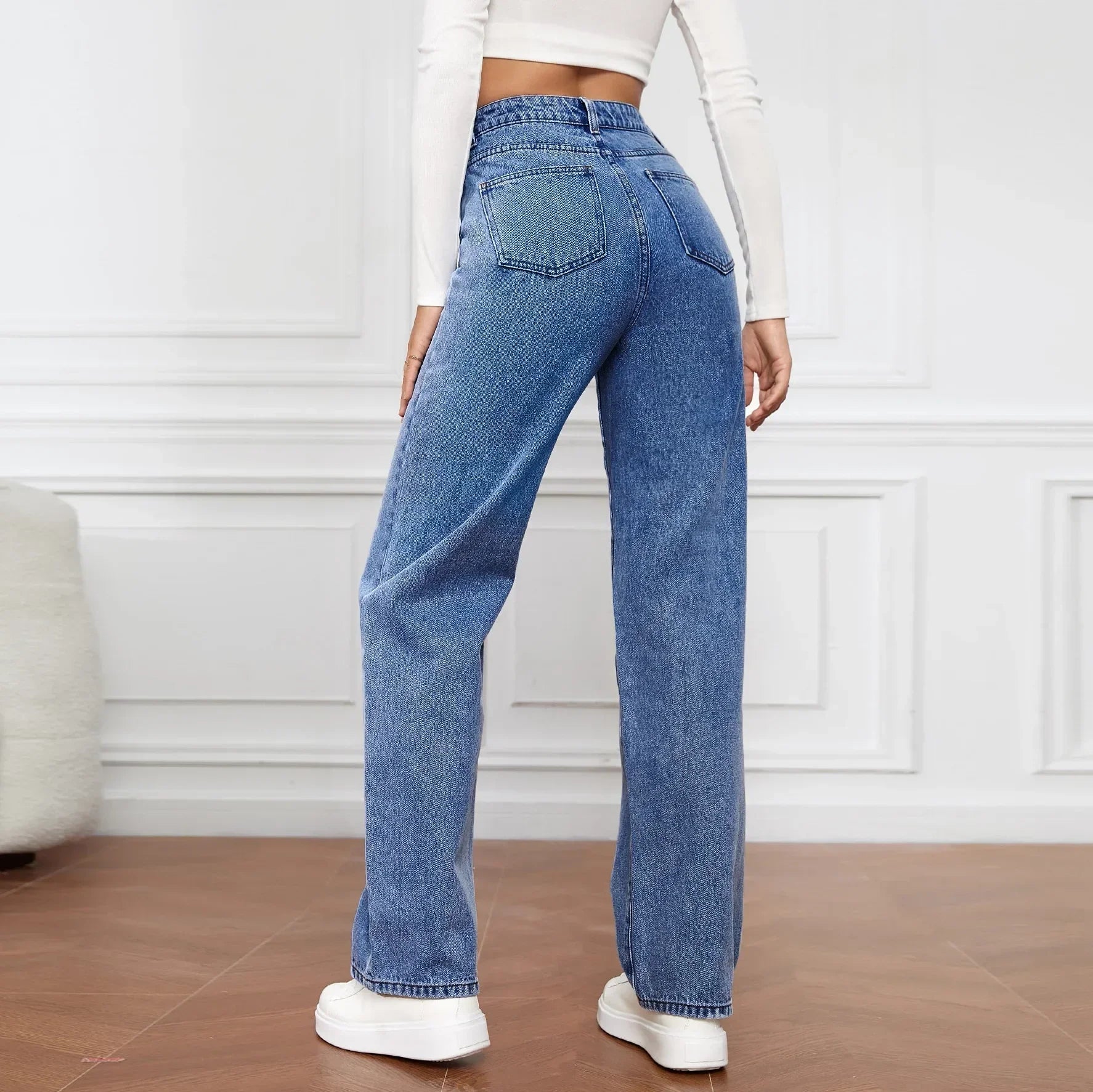 Hoge Taille Jeans DutchDenim Stretchen - StudioMarella