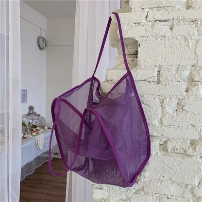Marea Strandtas Grote Mesh Zeiltas voor Strand en Zwembad - StudioMarella