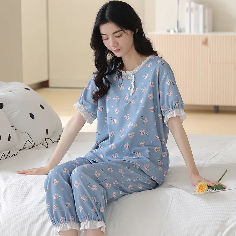 Zachte Zomer Pyjama Set voor Vrouwen