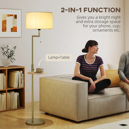 Booglamp Vloerlamp Met Plank En USB Poort Goud Metaal 170cm