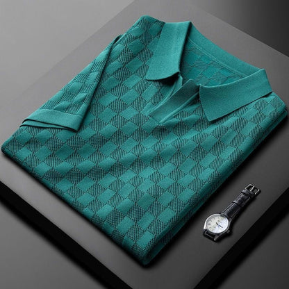 Gebreide Polo Shirt Heren Klassiek Comfortabel