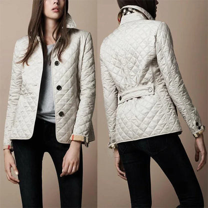 Dames Geruite Jas met Reverskraag Stijlvol Modern Design