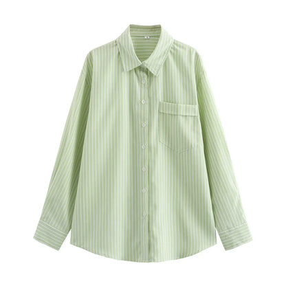Dames Blouse Luchtig Gestreept Zomerkleding