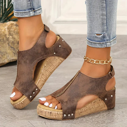 Dames Zomerschoenen Sleehakken Comfortabele Hakken