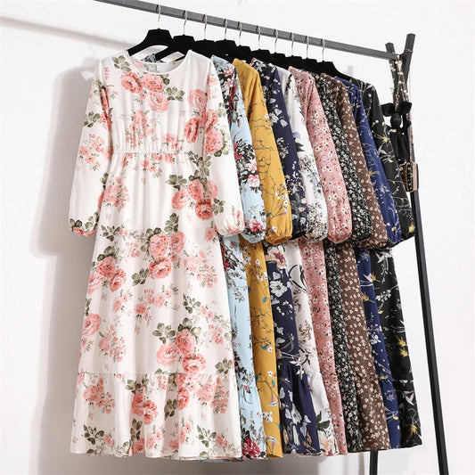 Elegante Zomerjurk Bloemenprint Lange Jurk voor Vrouw - StudioMarella