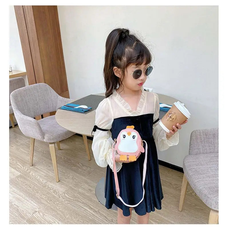 Meisjes Schoudertas Pinguin Design Leer