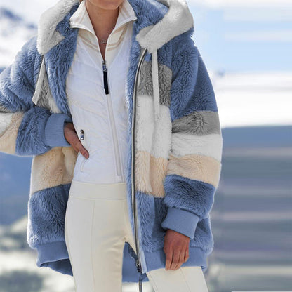 Rode Fleece Jas met Capuchon Warm en Zacht