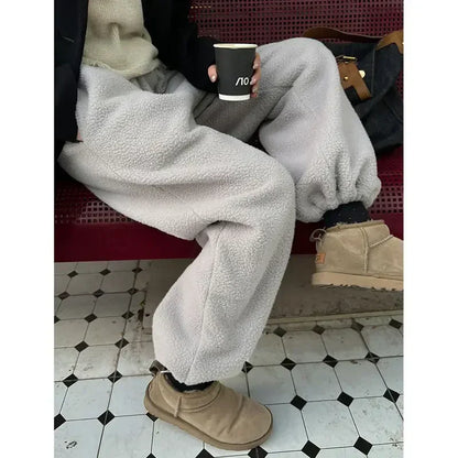 Dames Fleecebroek Oversized Lichtgrijs Comfortabel
