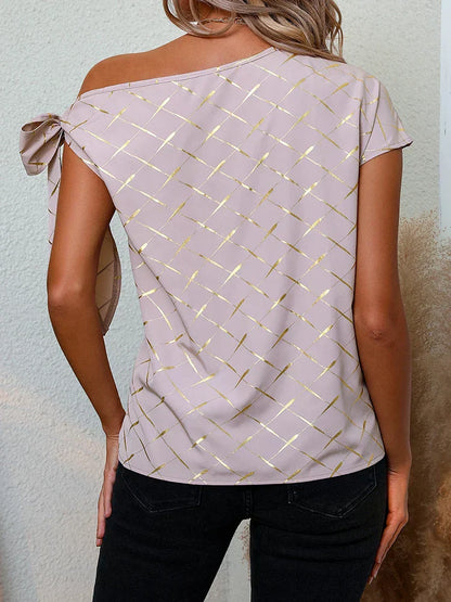 Vrouwen Blouse Stijlvol Elegante Korte Mouw