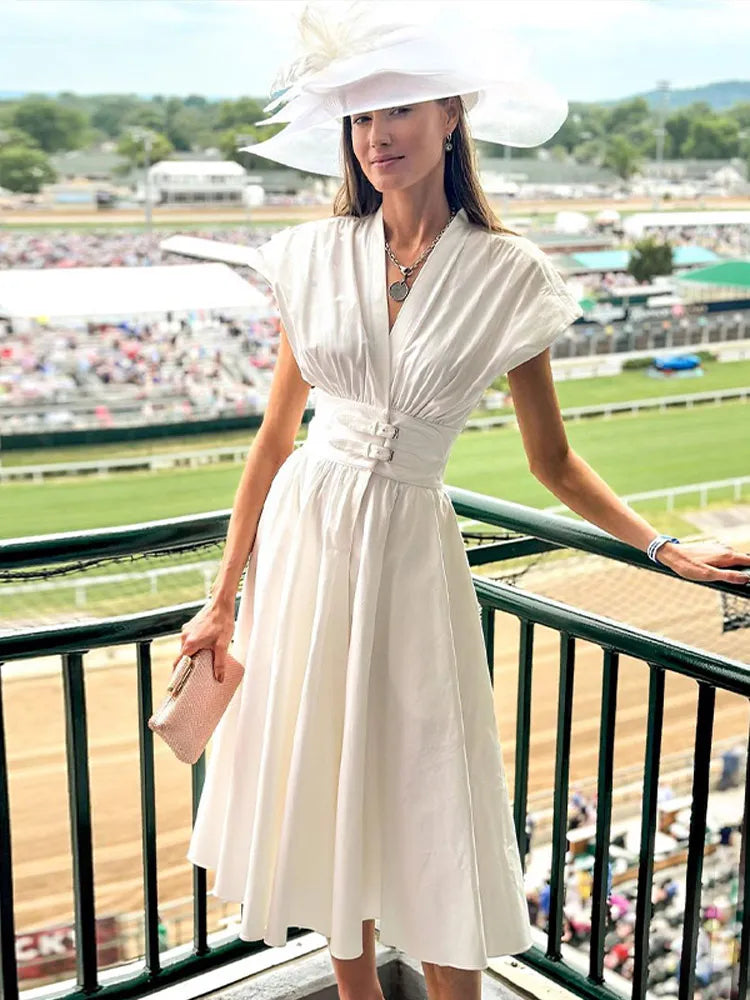 Witte Partyjurk Elegant Kort jurkje Feestjurk