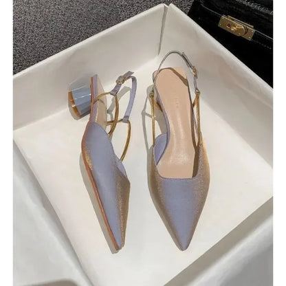 Puntige Sandalen Blauw Stijlvol voor Vrouw