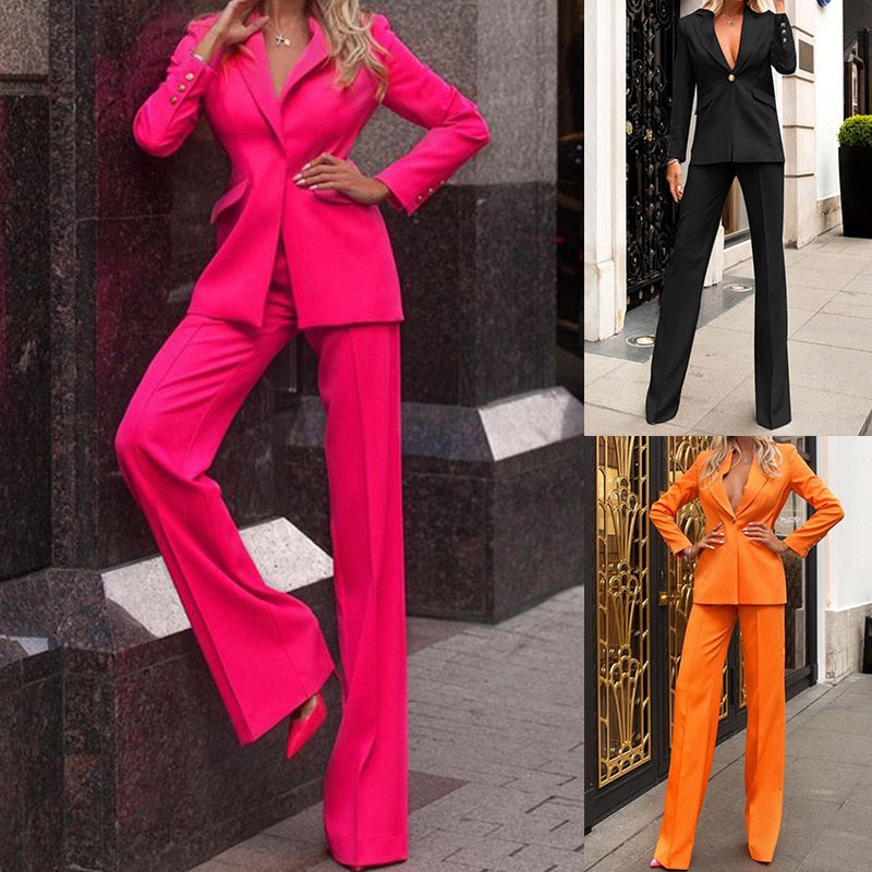 Damespak Blazer en Broek Moderne Stijl voor Vrouw