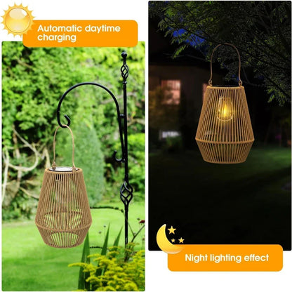 Solarlantaarn Ophangbaar IP65 Rotan 21 cm 8 Uur Brandduur Zonder Kabels of Stopcontact