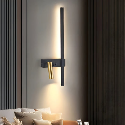 Wandlamp LED Zwart Goud Met Schakelaar Up Down Light