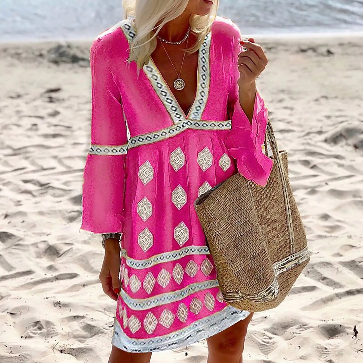 Zomerjurk Vleermuismouwen Abella Jurk voor Vrouw