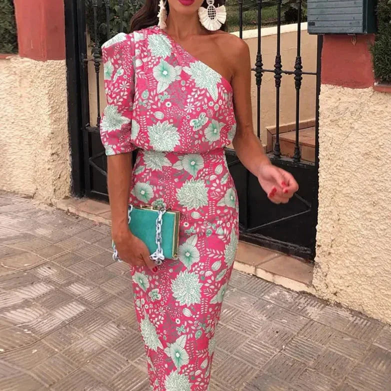 Vrouwenjurk Maxi Bloemenprint Zomerjurk Elegant - StudioMarella