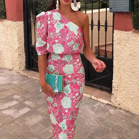 Vrouwenjurk Maxi Bloemenprint Zomerjurk Elegant - StudioMarella