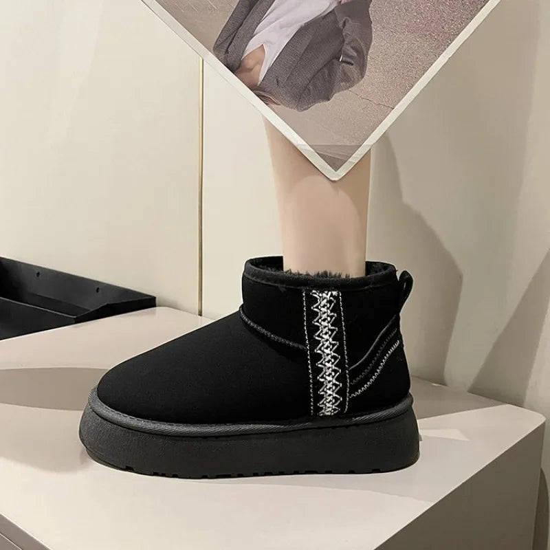 Dames Laarzen Kort Leer Mini Modellen