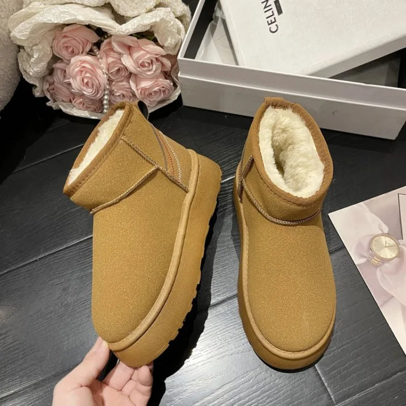 Dames Laarzen Kort Leer Mini Modellen