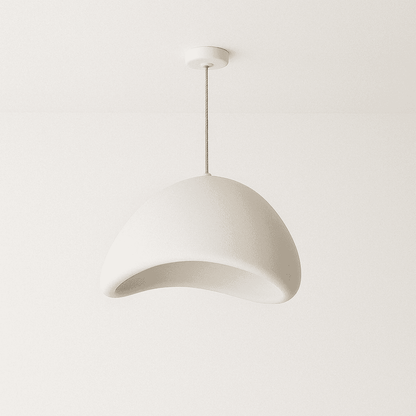 Japanse Minimalistische Hanglamp Met Organische Vorm En Zachte Sfeerverlichting