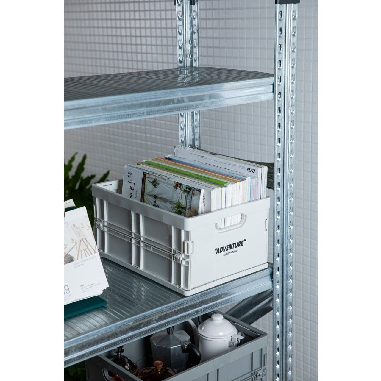 Opvouwbare Opbergkrat PP Stapelbaar A4 34x24cm 8kg Bureau Documenten Boeken