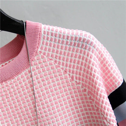 Vrouwelijke Zomer Blouse met Strepen Licht en Comfortabel