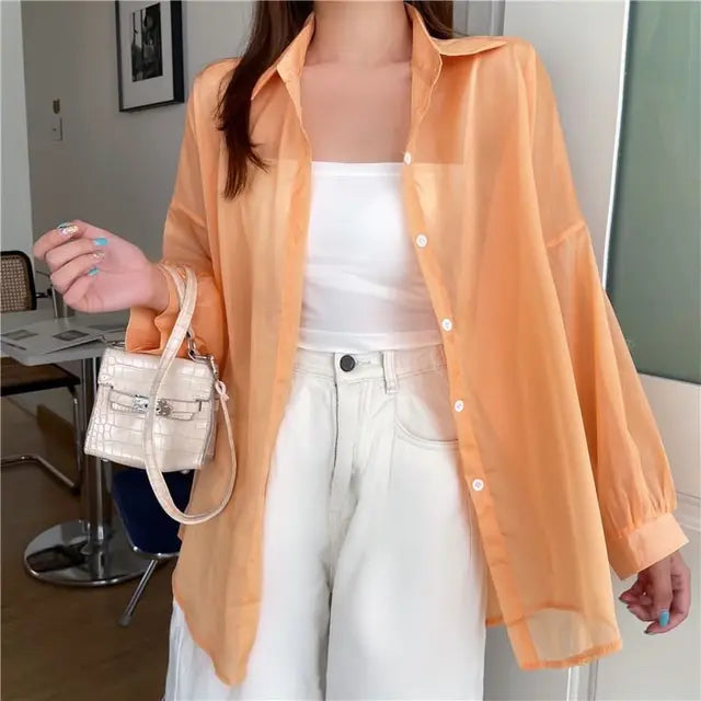 Vrouwen Blouse Luchtige Chiffon Zomer Jurkstof