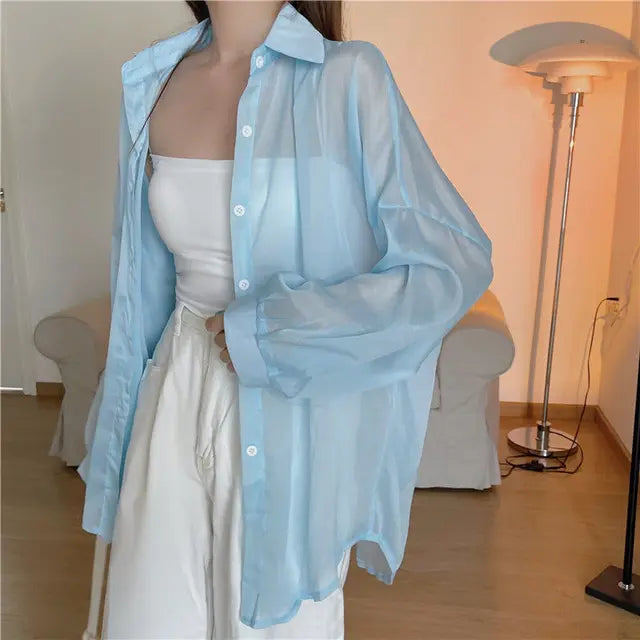 Vrouwen Blouse Luchtige Chiffon Zomer Jurkstof