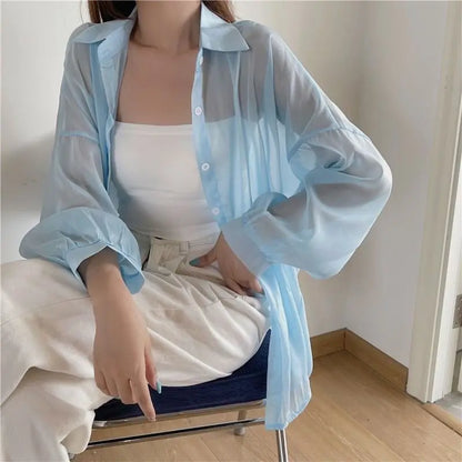 Vrouwen Blouse Luchtige Chiffon Zomer Jurkstof