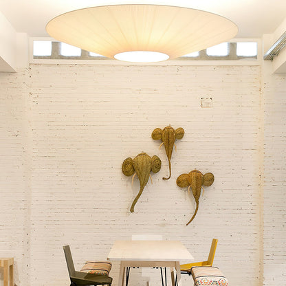 Plafondlamp Oosterse Stijl Stoffen Kap Zachte Verlichting voor Eetkamer Woonkamer Dimbaar 3 Maten