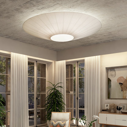 Plafondlamp Oosterse Stijl Stoffen Kap Zachte Verlichting voor Eetkamer Woonkamer Dimbaar 3 Maten