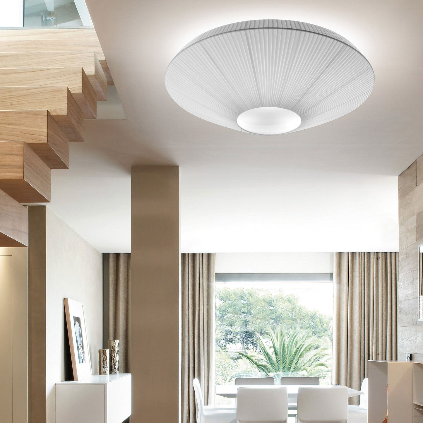 Plafondlamp Oosterse Stijl Stoffen Kap Zachte Verlichting voor Eetkamer Woonkamer Dimbaar 3 Maten