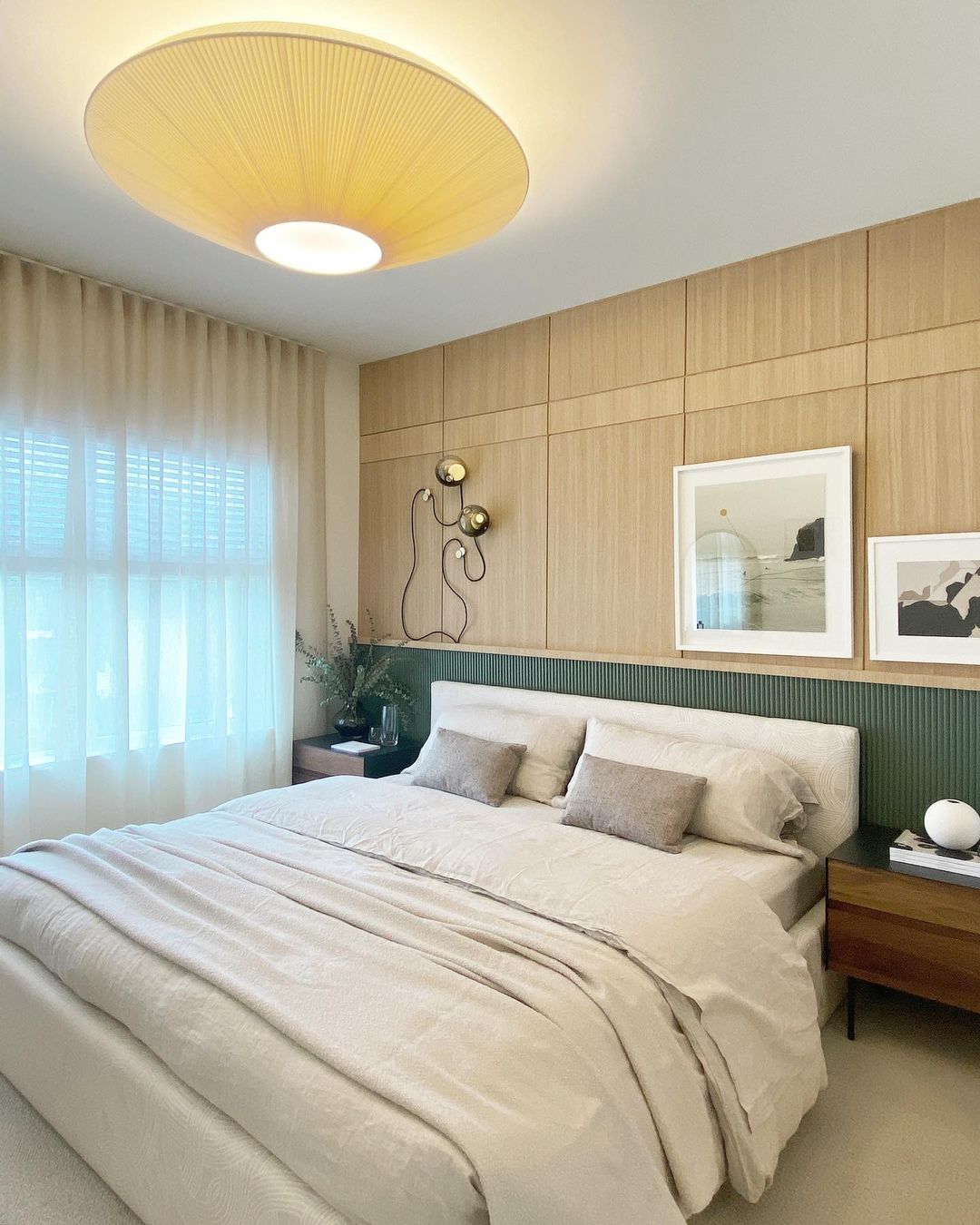 Plafondlamp Oosterse Stijl Stoffen Kap Zachte Verlichting voor Eetkamer Woonkamer Dimbaar 3 Maten