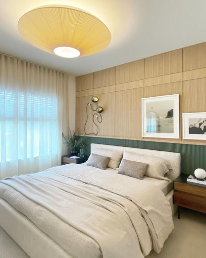 Plafondlamp Oosterse Stijl Stoffen Kap Zachte Verlichting voor Eetkamer Woonkamer Dimbaar 3 Maten
