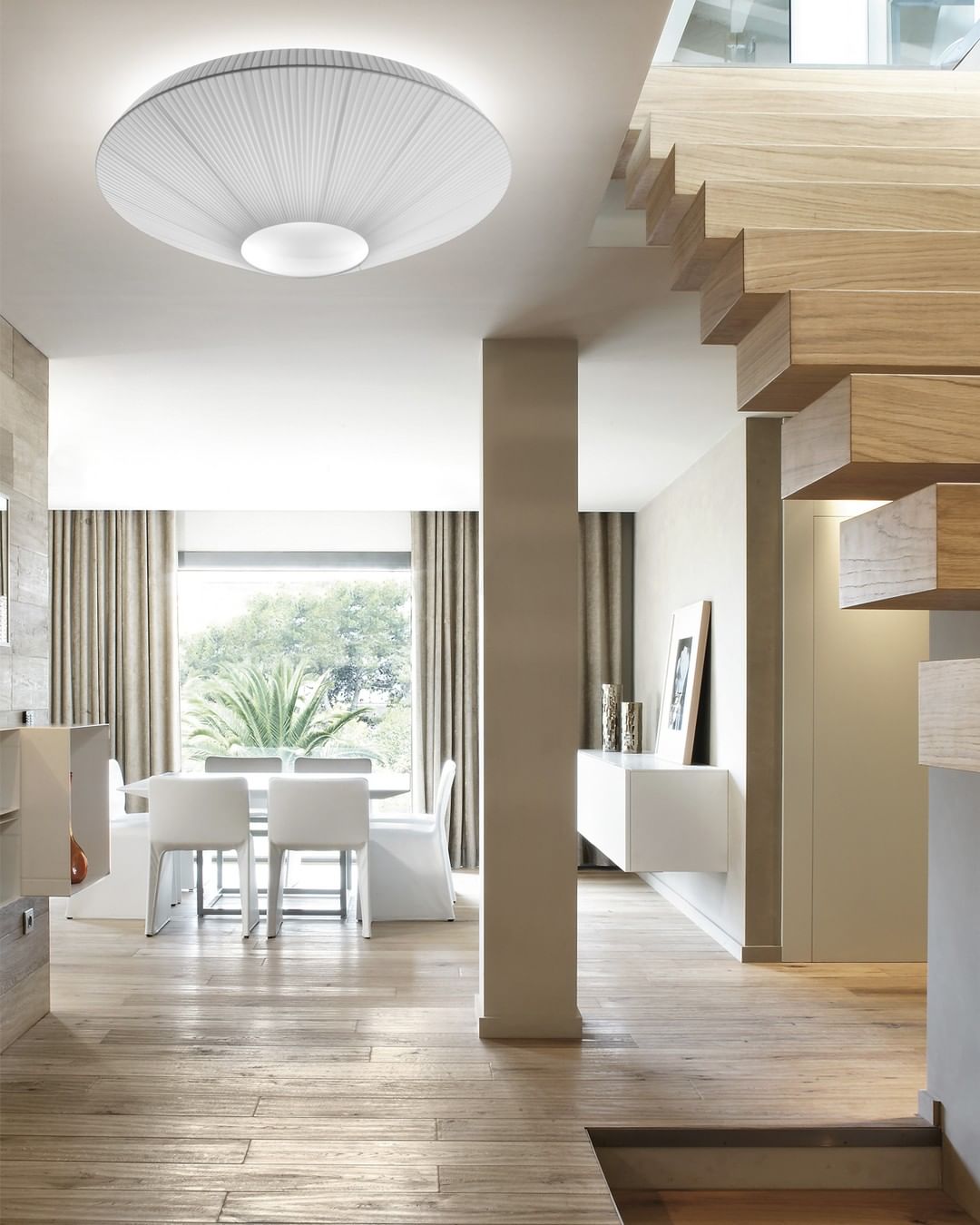 Plafondlamp Oosterse Stijl Stoffen Kap Zachte Verlichting voor Eetkamer Woonkamer Dimbaar 3 Maten