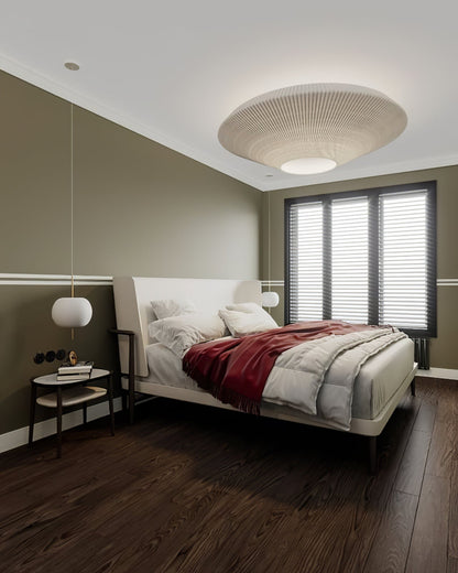 Plafondlamp Oosterse Stijl Stoffen Kap Zachte Verlichting voor Eetkamer Woonkamer Dimbaar 3 Maten