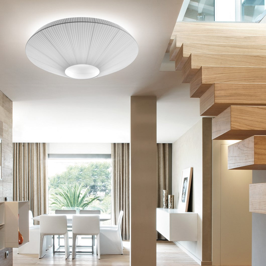 Plafondlamp Oosterse Stijl Stoffen Kap Zachte Verlichting voor Eetkamer Woonkamer Dimbaar 3 Maten