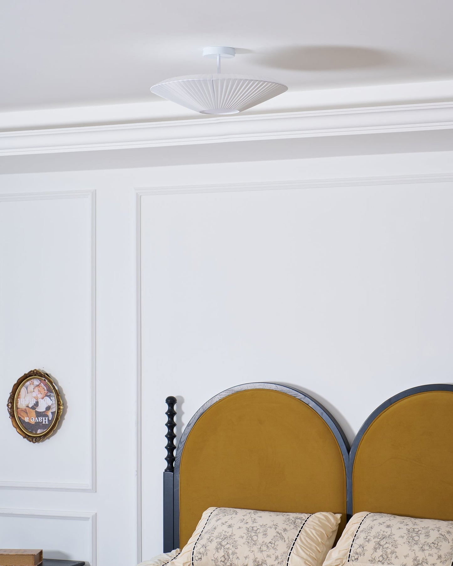 Plafondlamp Oosterse Stijl Stoffen Kap Zachte Verlichting voor Eetkamer Woonkamer Dimbaar 3 Maten