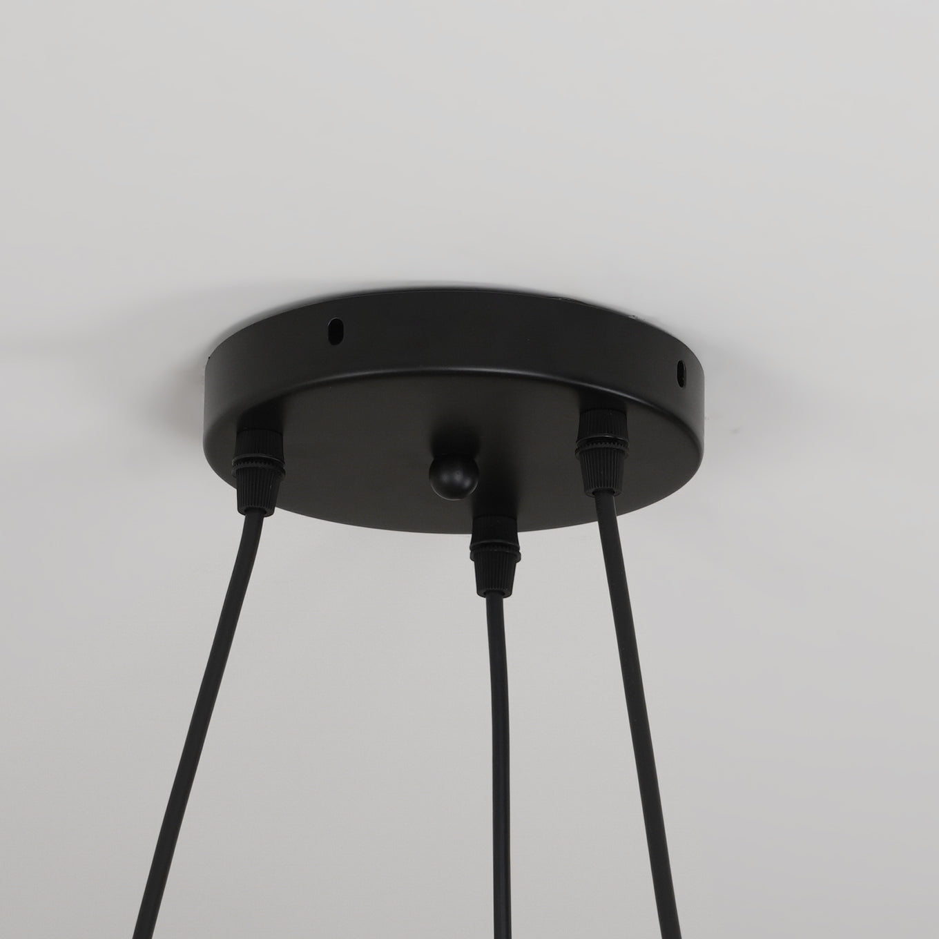 Ronde Hanglamp Met Vogels Houten Ring LED 65cm 72cm