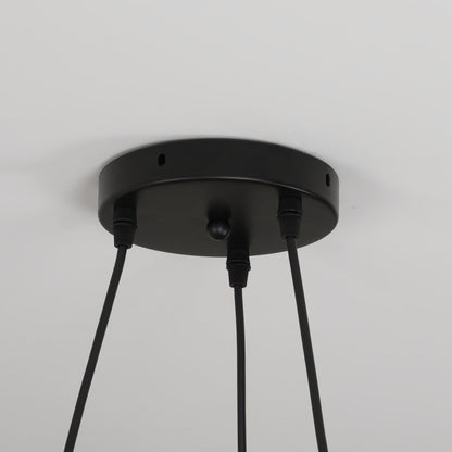 Ronde Hanglamp Met Vogels Houten Ring LED 65cm 72cm