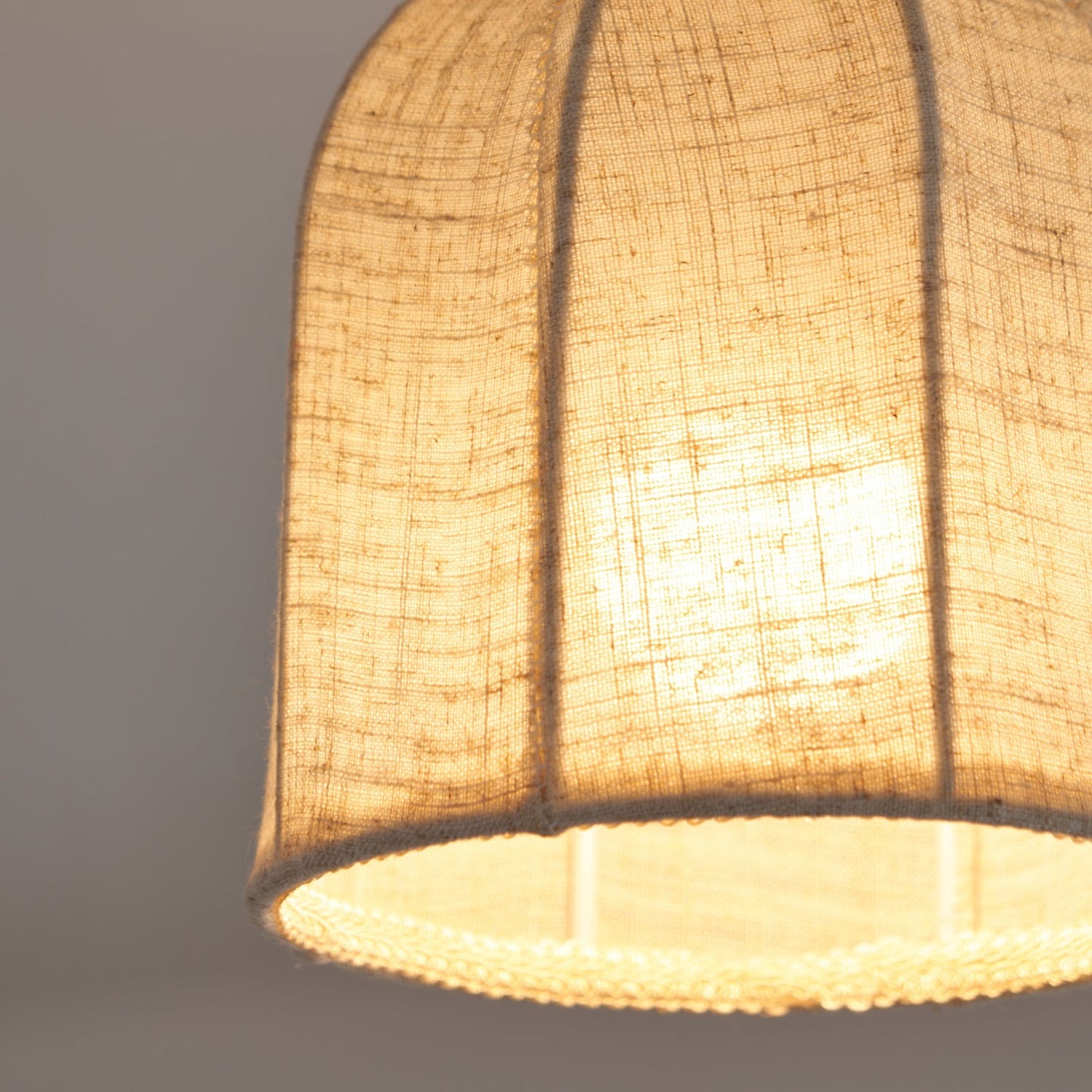 Linnen plafondlamp met gouden ijzeren frame rustiek design warm sfeerlicht voor slaapkamer woonkamer hal entree landelijk