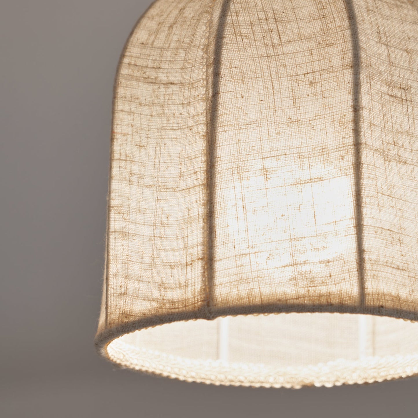 Linnen plafondlamp met gouden ijzeren frame rustiek design warm sfeerlicht voor slaapkamer woonkamer hal entree landelijk